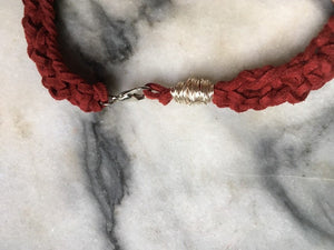 Custom Bindrune Crochet Leather Bracelet