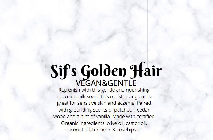 VEGAN Sif’s Golden Hair Coconut Milk Soap