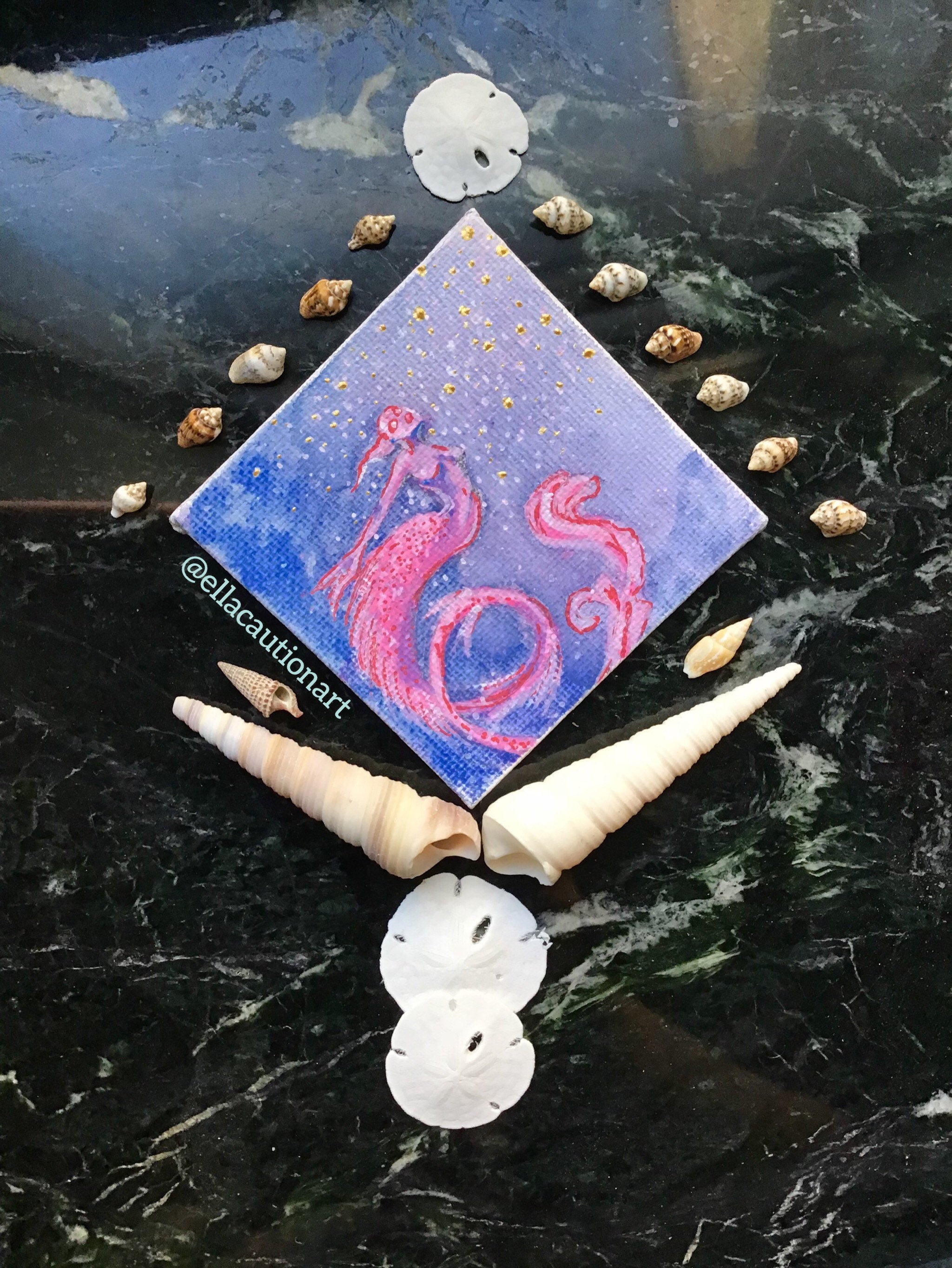 Stardust Faerie Mermaid Painting Magnet
